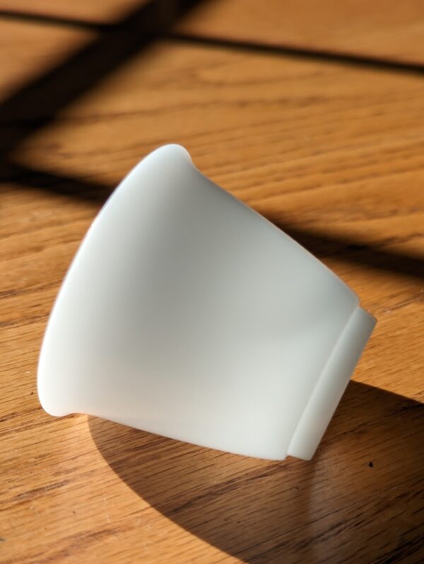 Mutton Fat Ice Jade Porcelain "Flared Rim" Tea Cup
