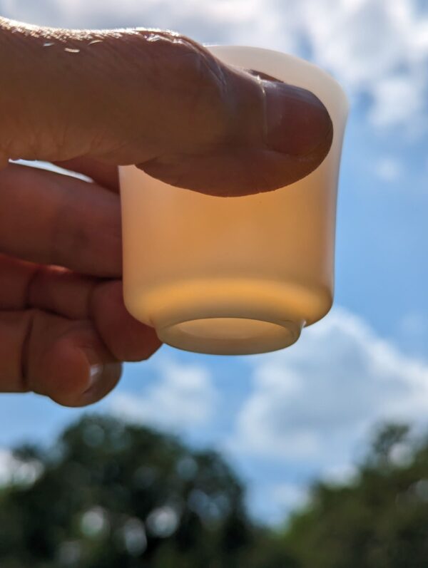 Mutton Fat Ice Jade Porcelain "Thimble" Tea Cup