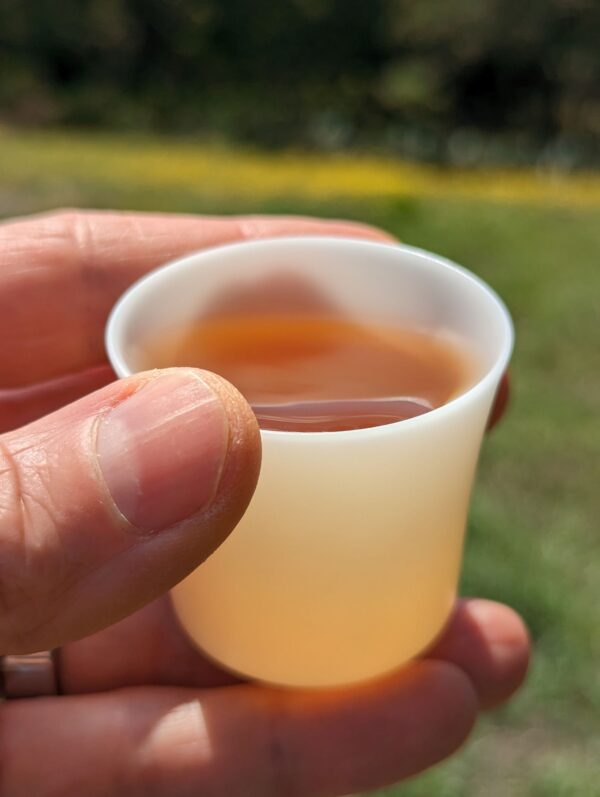 Mutton Fat Ice Jade Porcelain "Thimble" Tea Cup