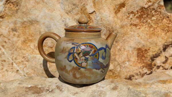 Pipa and Harp Players Dunhuang Style Teapot