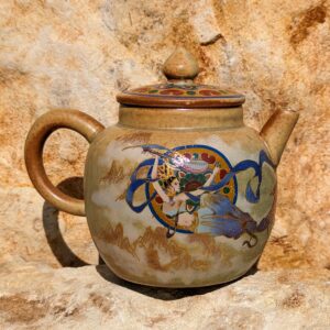 Pipa and Harp Players Dunhuang Style Teapot