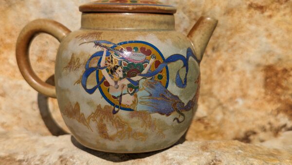 Pipa and Harp Players Dunhuang Style Teapot