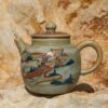 Pipa and Harp Players Dunhuang Style Teapot