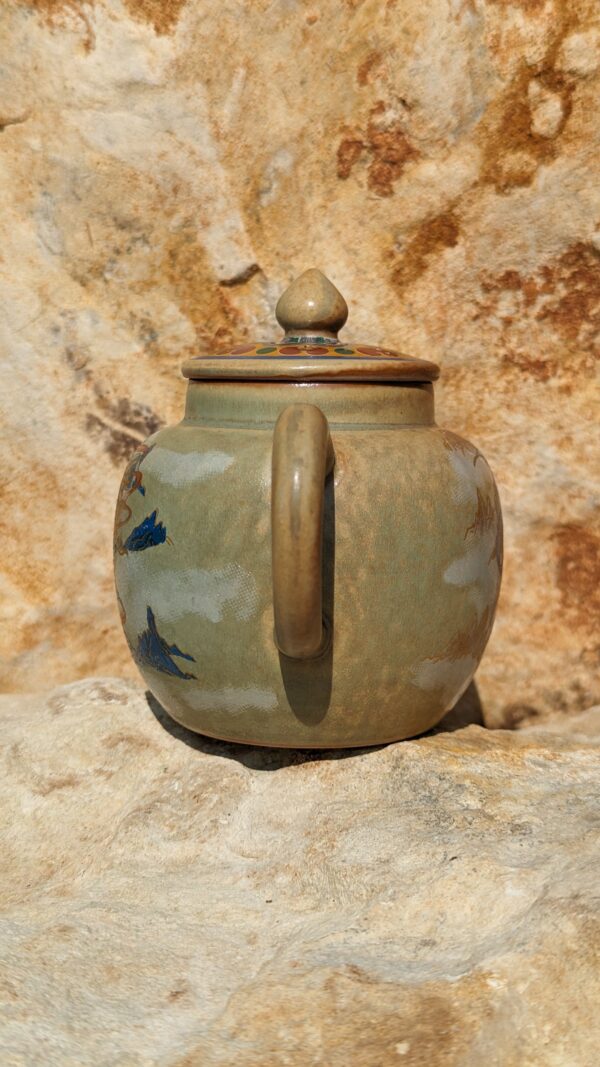 Pipa and Harp Players Dunhuang Style Teapot