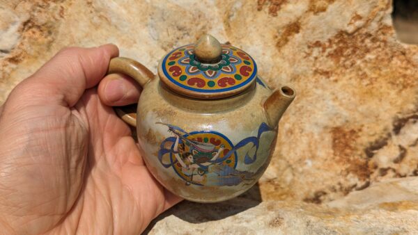 Pipa and Harp Players Dunhuang Style Teapot