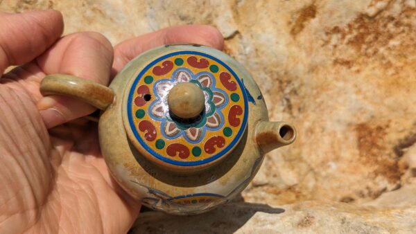 Pipa and Harp Players Dunhuang Style Teapot