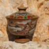 Pipa and Harp Players Dunhuang Style Gaiwan