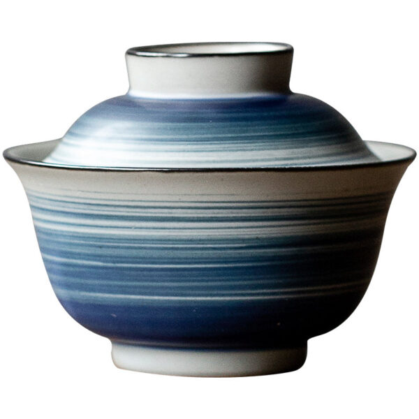 Blue Swirl Ceramic Gaiwan