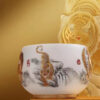 Jingdezhen "Five Tigers Pose" Tea Cup in Gift Box