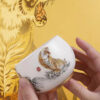 Jingdezhen "Five Tigers Pose" Tea Cup in Gift Box