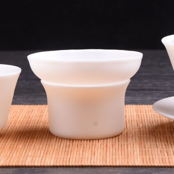 Mutton Fat Jade Porcelain "Bai Ci" Strainer